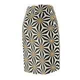Leafless Blossom Midi Skirt