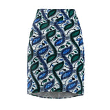 Floral Notes African Midi  Skirt