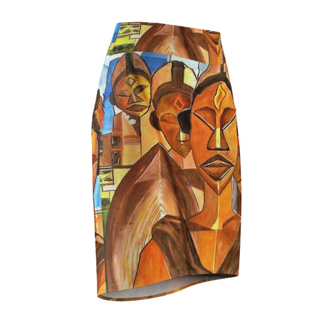 Divine Thoughts African Midi Skirt