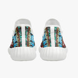 181. Mesh Knit Sneakers - White/Black