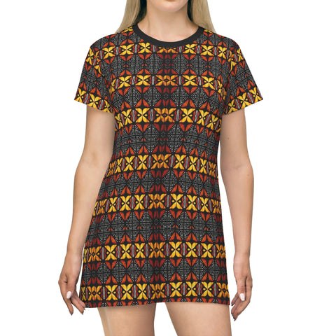 Zulu African Print  T-Shirt Dress - $42.99