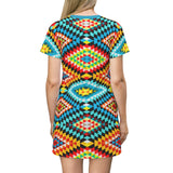 African Kaleidescope T-Shirt Dress - $42.99