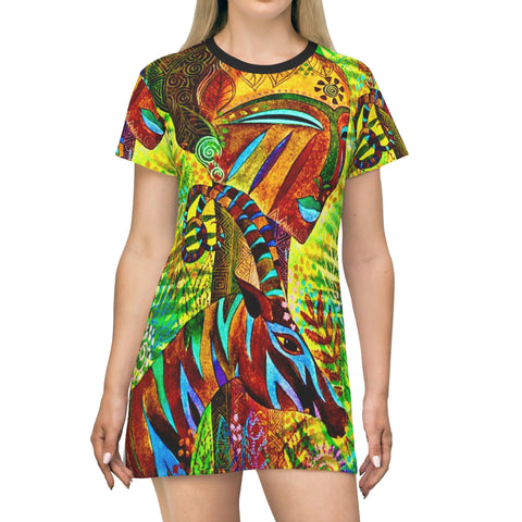 African Forrest Mother  T-Shirt Dress - $42.99