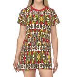 Stained Glass African T-Shirt Dress - $42.99