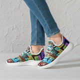 African Graffitti Art  Sneakers - White/Black - $59.99