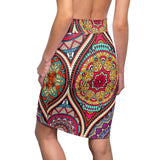 Ornament Retro Midi Skirt