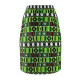 Lush African Print Midi Skirt