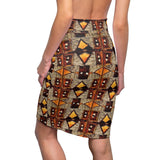 Brown Eyes African Midi Skirt