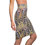 Clay Elegance African  Midi Skirt