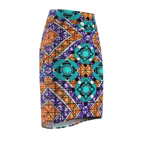 Convergence African Midi Skirt