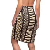 Primal Print African Midi  Skirt