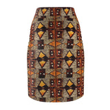 Brown Eyes African Midi Skirt