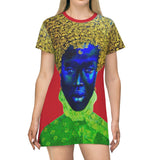 Golden Afro African T-Shirt Dress - $42.99