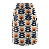 Flower Trees Retro Midi  Skirt
