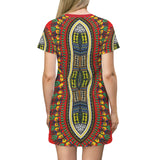 African Sunset Dashiki T-Shirt Dress - $42.99