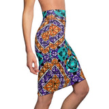 Convergence African Midi Skirt