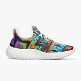 African Graffitti Art  Sneakers - White/Black - $59.99