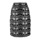 Eye of Rah Midi  Skirt - Black